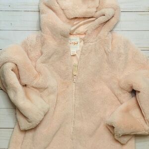 Cat & Jack Blush Faux Fur Hoodie